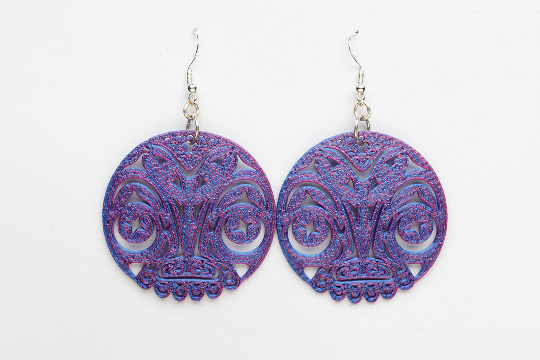 Northwest Coast Raven Earrings by Ruth Wilbur Peterson