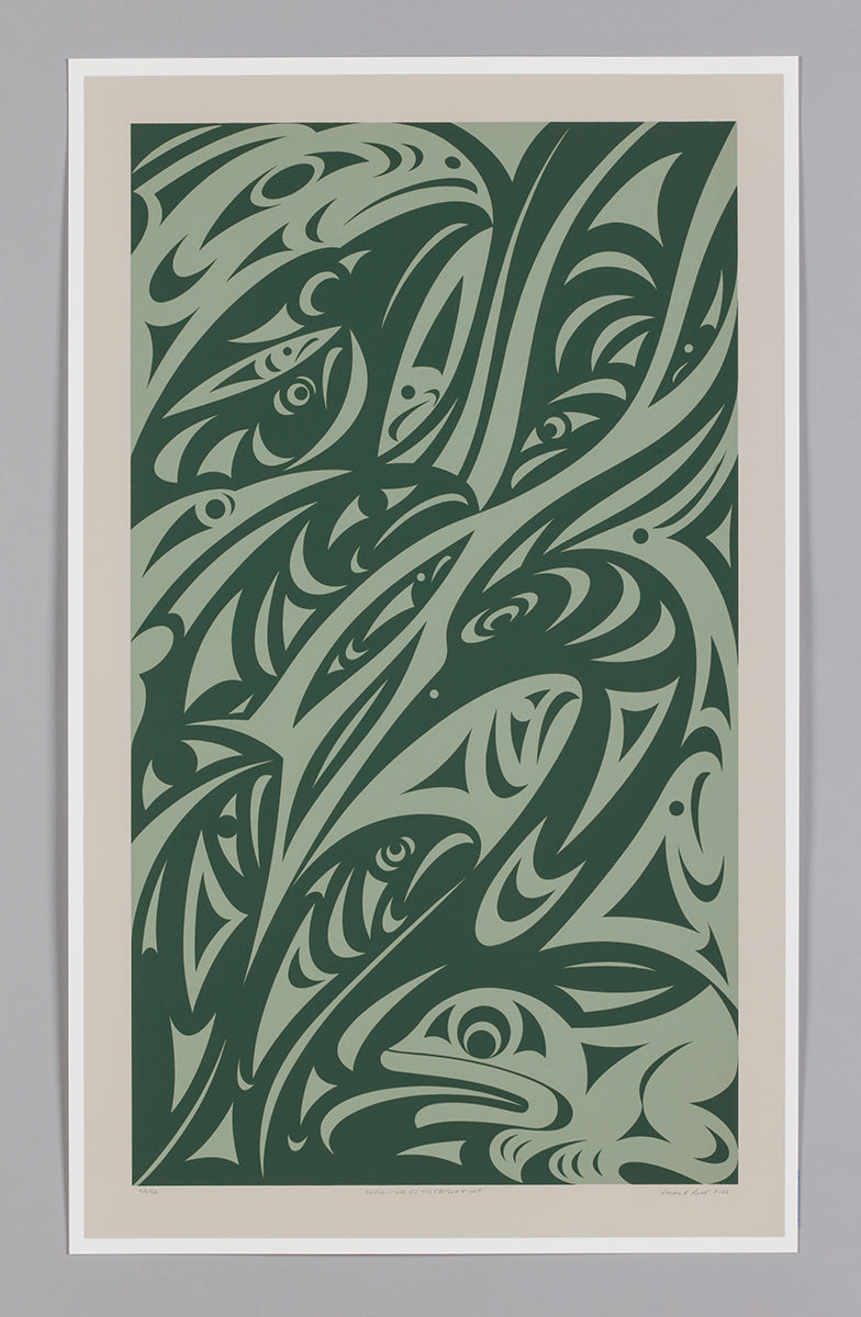 Reflections Off The Fraser River - Green by Susan Point, Coast Salish