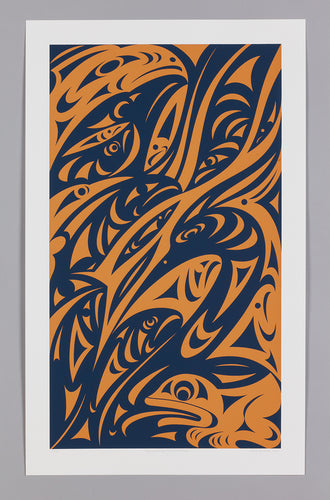 Reflections Off The Fraser River - Sunset by Susan Point, Coast Salish