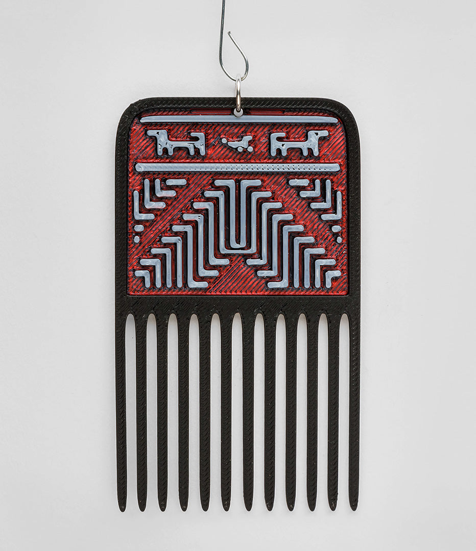 Northwest Coast Comb with Basket Designs Ornament by Ruth Wilbur Peterson