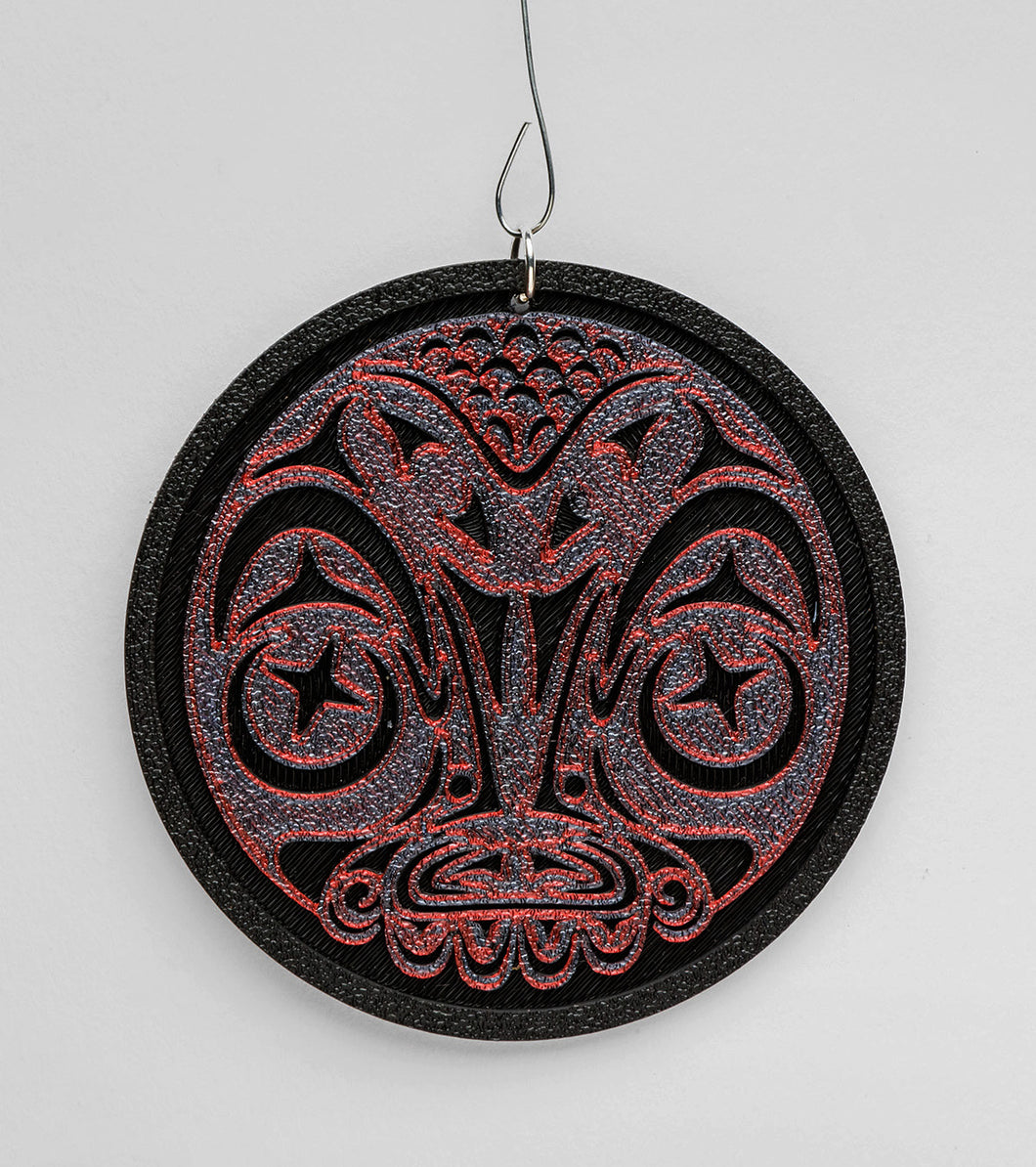 Northwest Coast Raven Ornament by Ruth Wilbur Peterson