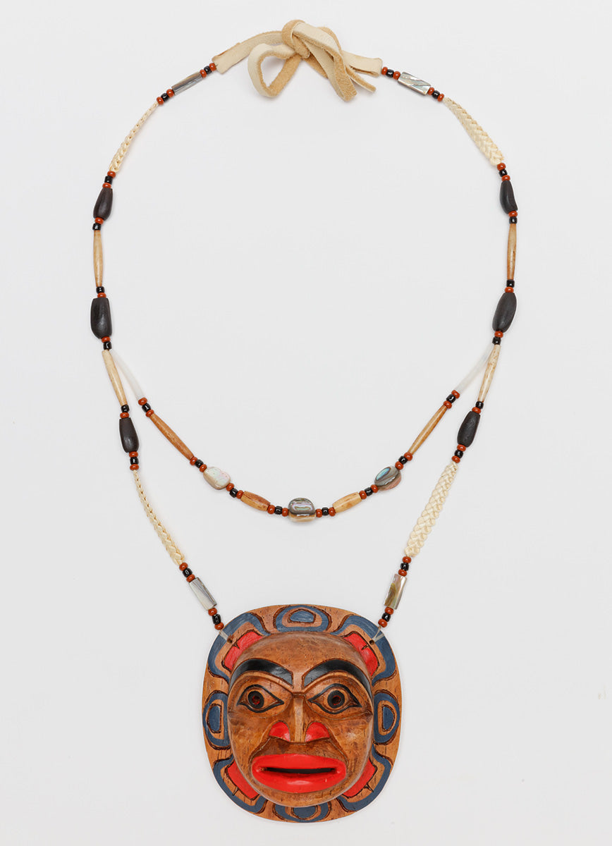 Moon Mask Pendant by Artie George, Coast Salish