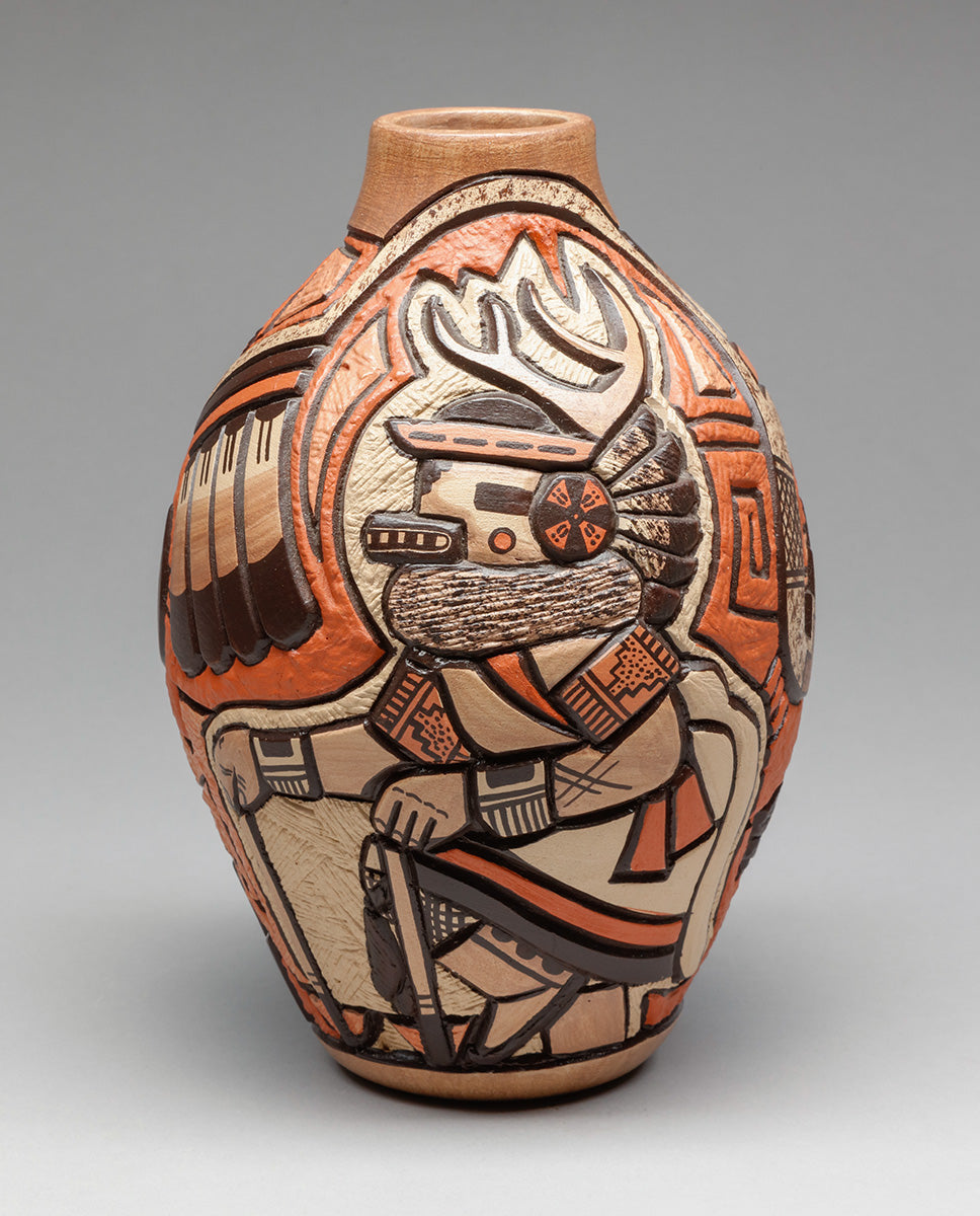 Sowi-ingwa (Deer Dancer) Vessel by Carla Claw Nampeyo, Hopi