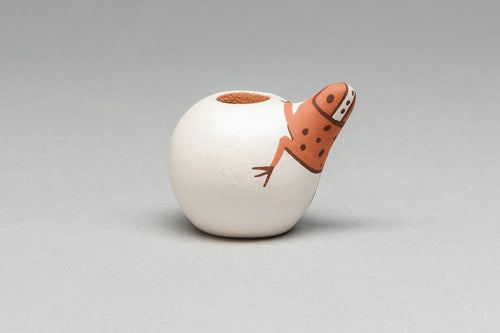 Miniature Frog Pot by Agnes Peynetsa, Zuni Pueblo