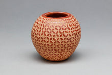 Pot with Etched Geometric Design by Lorraine Chinana, Jemez Pueblo