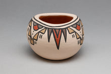 Three Sided Polychrome Pot by Minnie Vigil, Santa Clara Pueblo