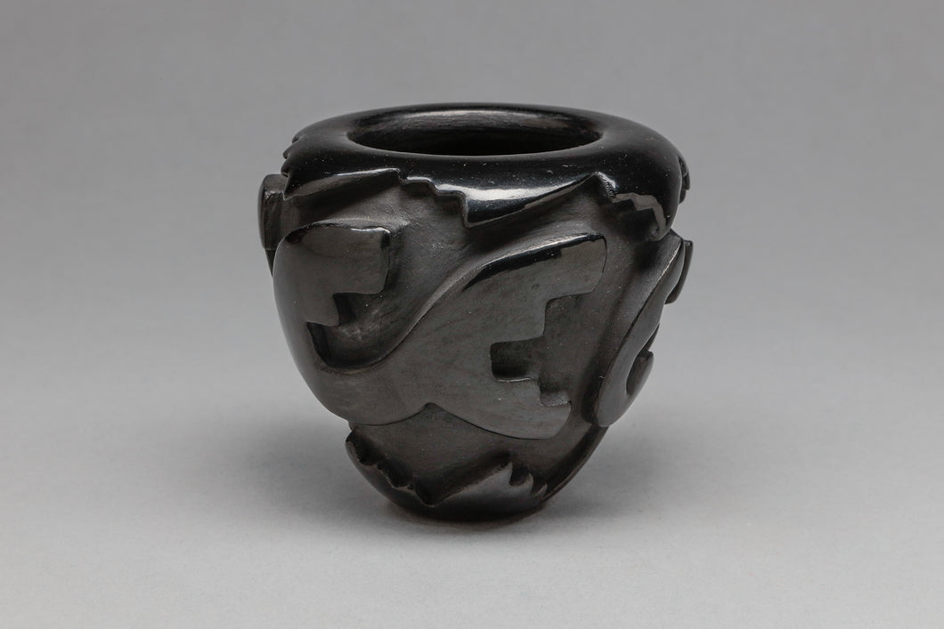 Incised Blackware Pot by Victor & Naomi Eckelberry, Santa Clara Pueblo