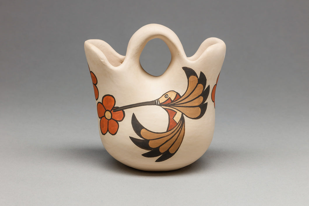 Wedding Vase with Hummingbird by Lois Gutierrez, Santa Clara Pueblo