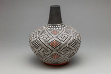 Bottle Neck Vase with Geometric Patterns by Melissa Antonio, Acoma Pueblo