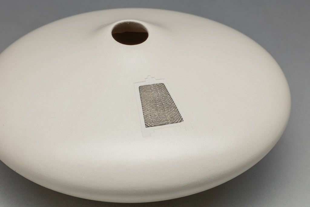 Cuttlefish Inlay ON HOLD: Pot with Sterling Silver Cuttlefish Cast Inlay by Preston Duw ...