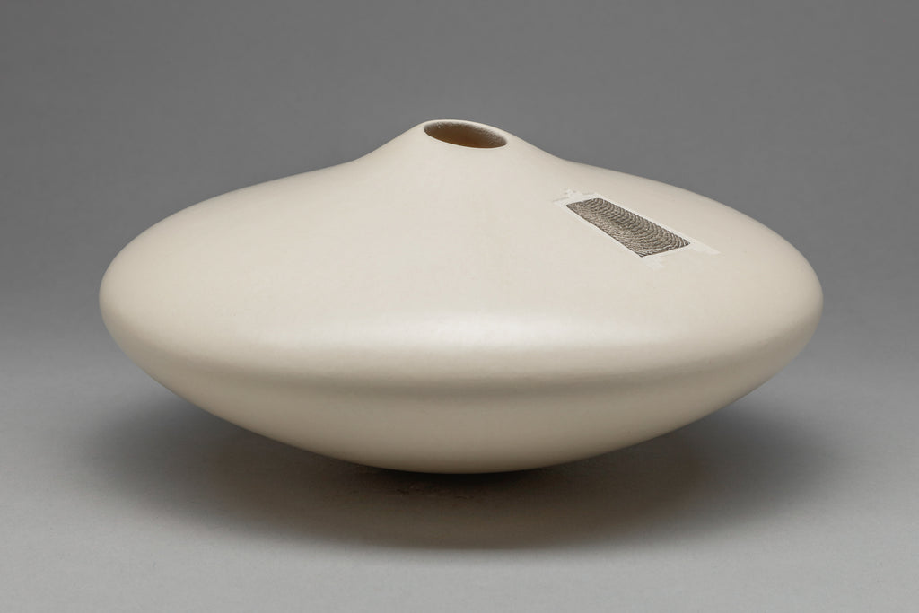 ON HOLD: Pot with Sterling Silver Cuttlefish Cast Inlay by Preston Duw ...