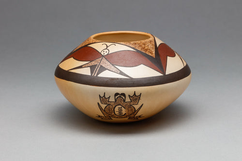 Pot with Frog Design by Charles Navasie, Hopi Pueblo