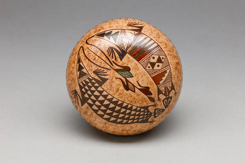 Seed Pot with Lizards by Nona Naha, Tewa-Hopi Pueblo