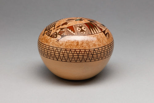 Seed Pot with Lizards by Nona Naha, Tewa-Hopi Pueblo