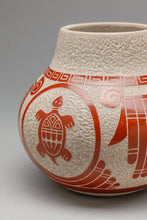 Redware Textured Pot with Turtle Designs by Thomas Polacca, Hopi Pueblo