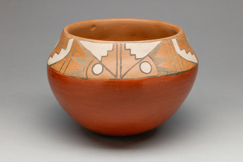 Pot with Geometric designs by Ignacia Duran, Tesuque Pueblo