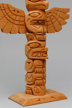 Model Pole of Thunderbird and Frog, 1988 by Harry Daniels, Nuu-chah-nulth