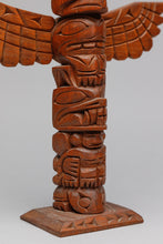 Model Pole of Thunderbird, Bear, Human, Frog by Ray Williams, Nuu-chah-nulth