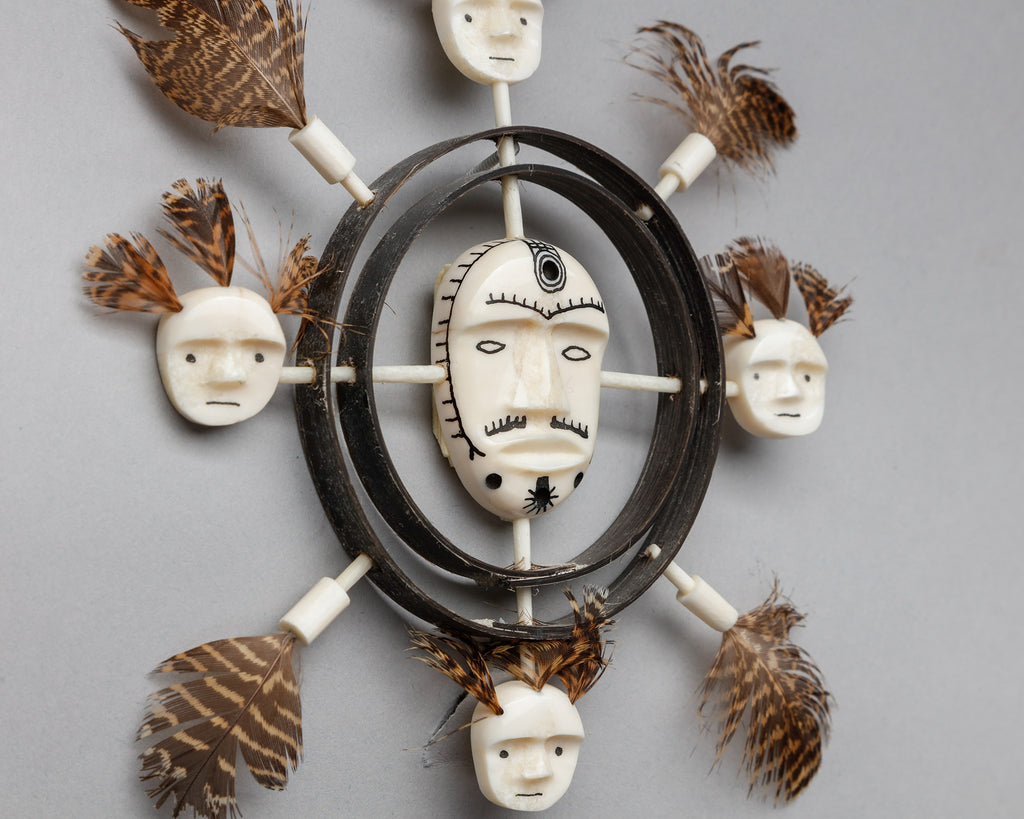 Spirit Mask of Humans by Matthew Tiulana, Inupiaq – Quintana Galleries