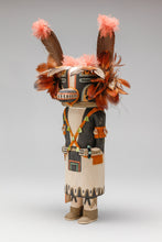 Old Style Honan (Badger) Kachina by Augustine Mowa, Hopi