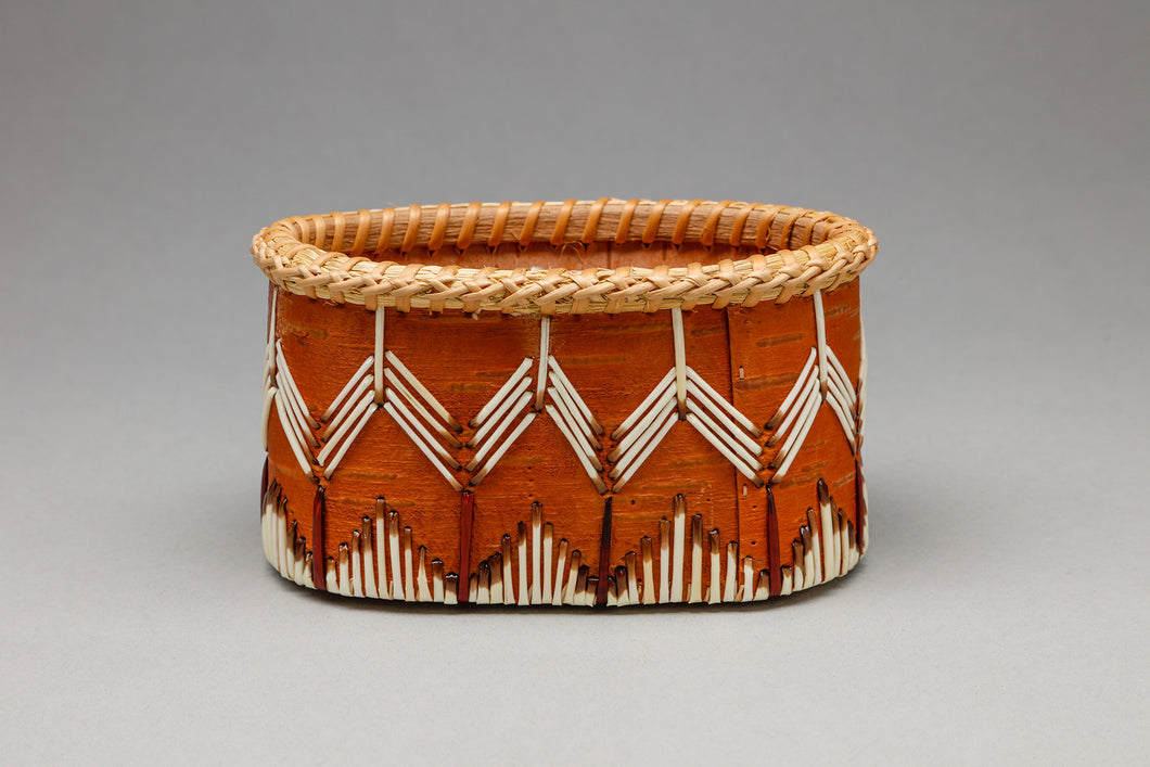 Birchbark Basket with Porcupine Quill Design by Dawn Walden