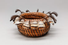 Basket with Feather Rim, Pomo Style Basketry
