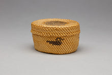 Small Vintage Basket with Lid, Nuu-Chah-Nulth First Nation