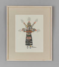 Print depicting a Salako Taka Kachina by Charles Loloma (1921-1991), Hopi