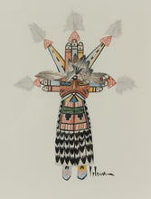 Print depicting a Salako Taka Kachina by Charles Loloma (1921-1991), Hopi