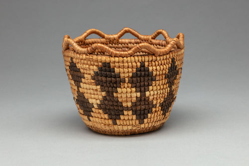 Antique Basketry Bowl with Scalloped Edge, Klickitat