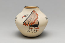 Small Pot with Eagle Dancer, Southwest Pottery