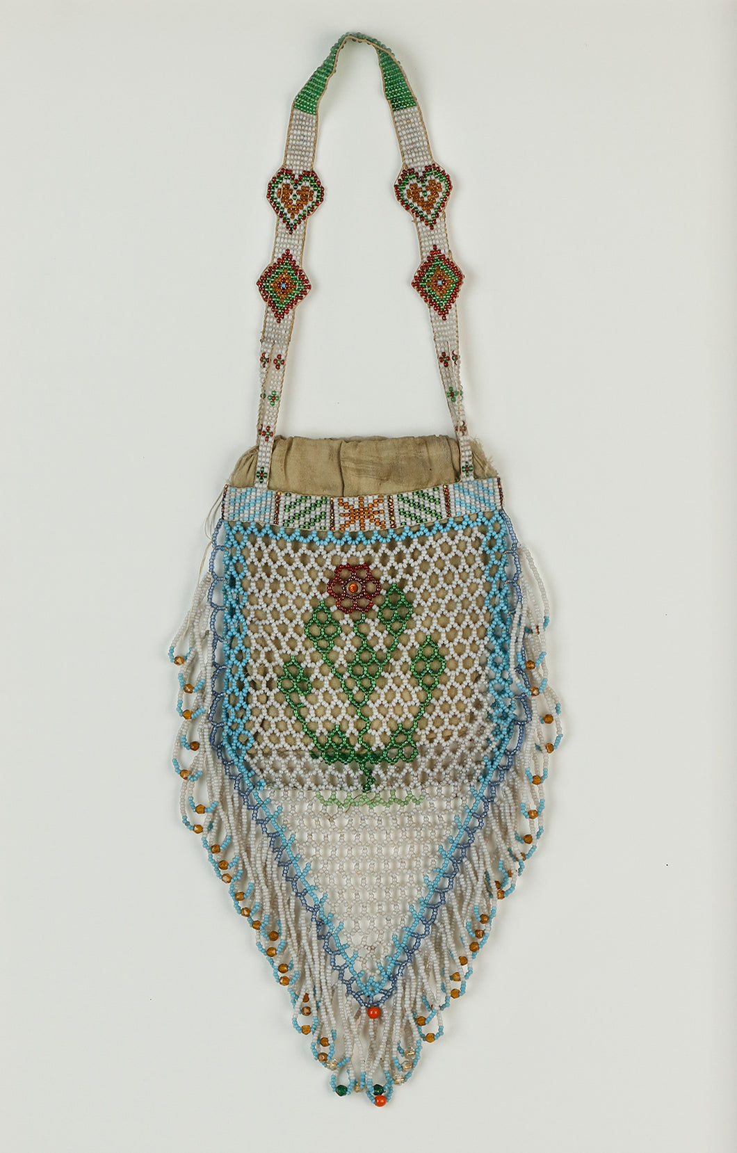 Columbia River Double Sided Beaded Purse c. 1900, Wishram
