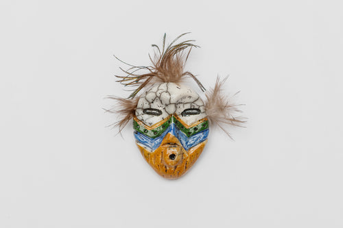 Stick Indian Mask Pin by Lillian Pitt, Yakama and Warm Springs