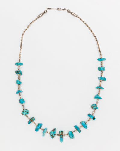 One Strand Turquoise Nugget Necklace, Navajo