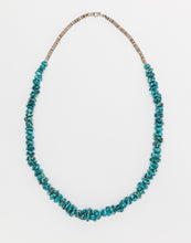 One Strand Kingman Turquoise Nugget Necklace, Navajo