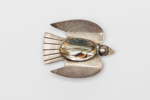 Vintage Peyote Bird Pin, Mexican