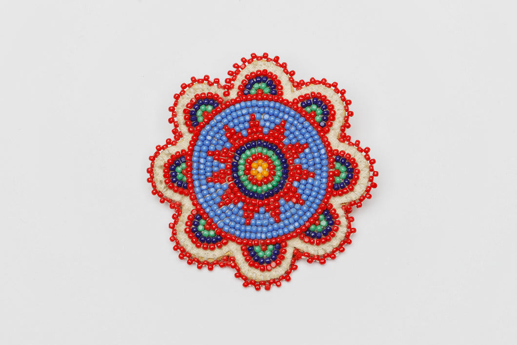 Beaded Flower Pin