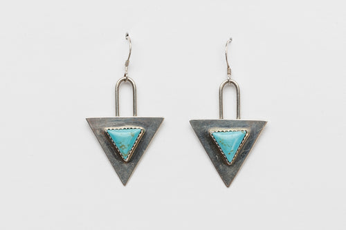 Arrowhead Dangle Earrings, Navajo
