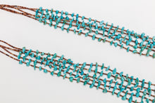 5 Strands Turquoise Nugget Necklace, Navajo