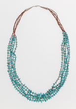 5 Strands Turquoise Nugget Necklace, Navajo