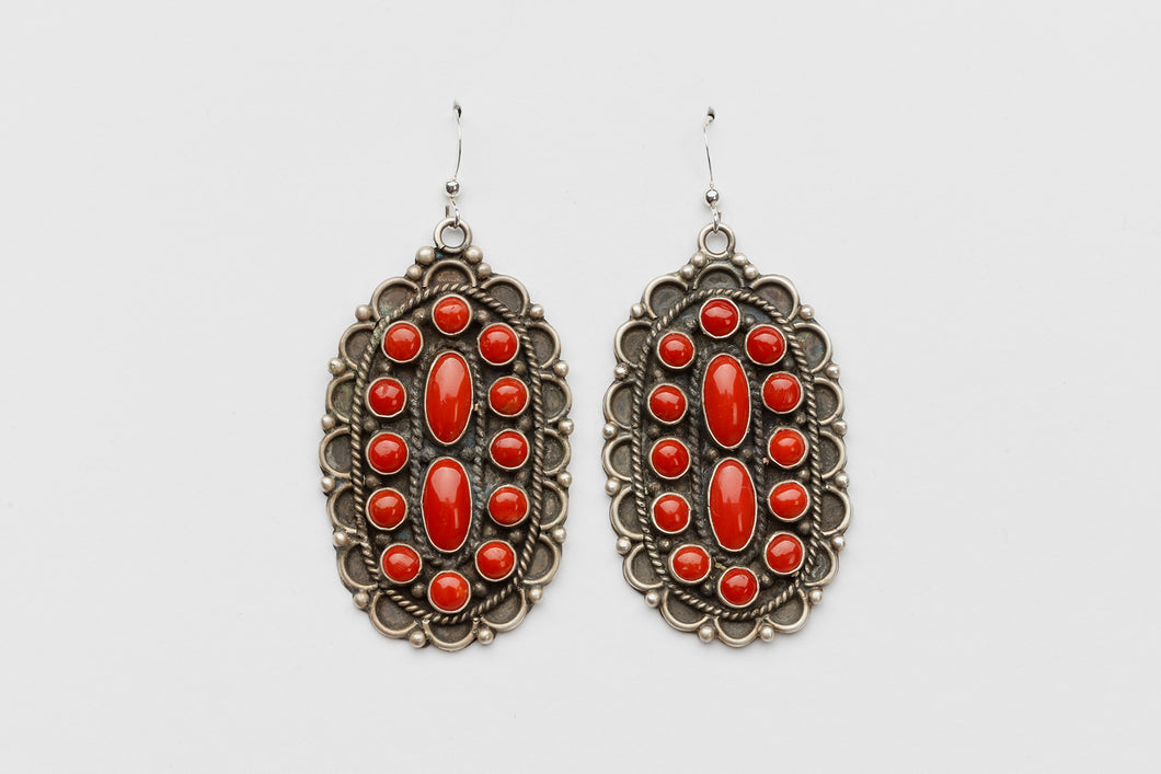 Mediterranean Coral Dangle Earrings by Lee Brown