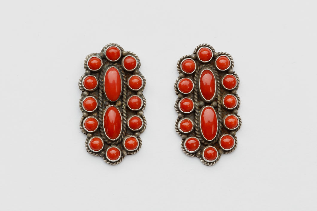 Mediterranean Coral Cluster Post Earrings by Lee Brown