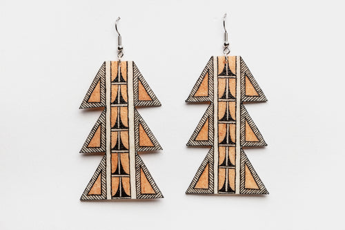 Pottery Design Earrings by Dominic Arquero, Cochiti