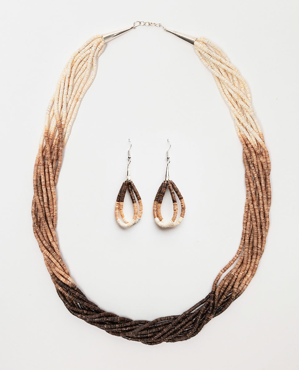 Ten Strand Hand Rolled Ombré Heishi Set by Ramona Bird, Kewa