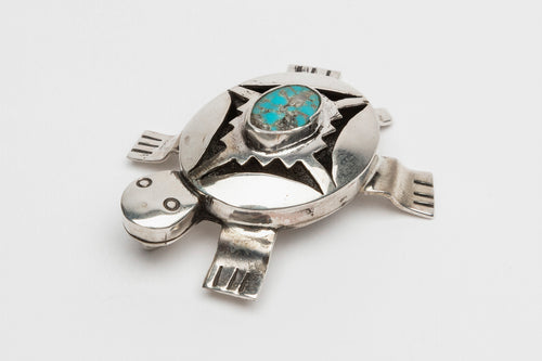 Turtle Pendant by Bennie Ration, Navajo