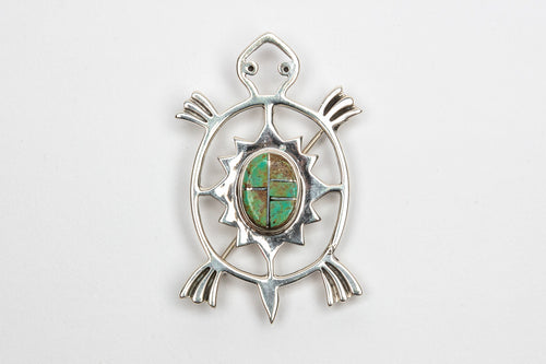 Turtle Pin & Pendant, Navajo