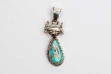 Turquoise Kachina Mana Pendant by Bennie Ration, Navajo
