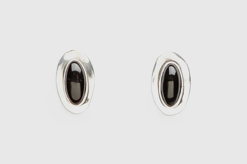 Onyx Post Earrings, Navajo