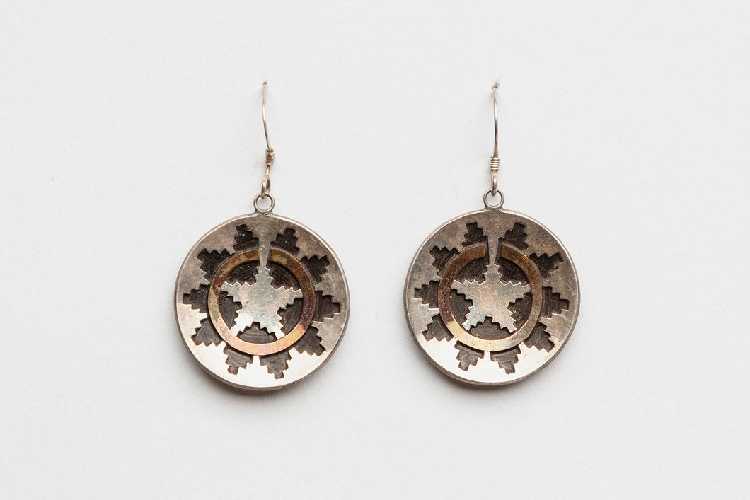 Wedding Basket Earrings, Navajo