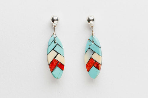 Mosaic Earrings, Santo Domingo Pueblo